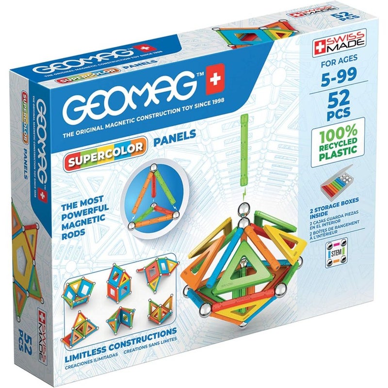 Geomag - Educational Supercolor Panels And Magnetic Rods 52 Pieces - 378 - Image 1